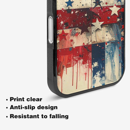 iPhone 16 Case — Patriotic Stars And Stripes American Stars, Custom Made Phone Cover