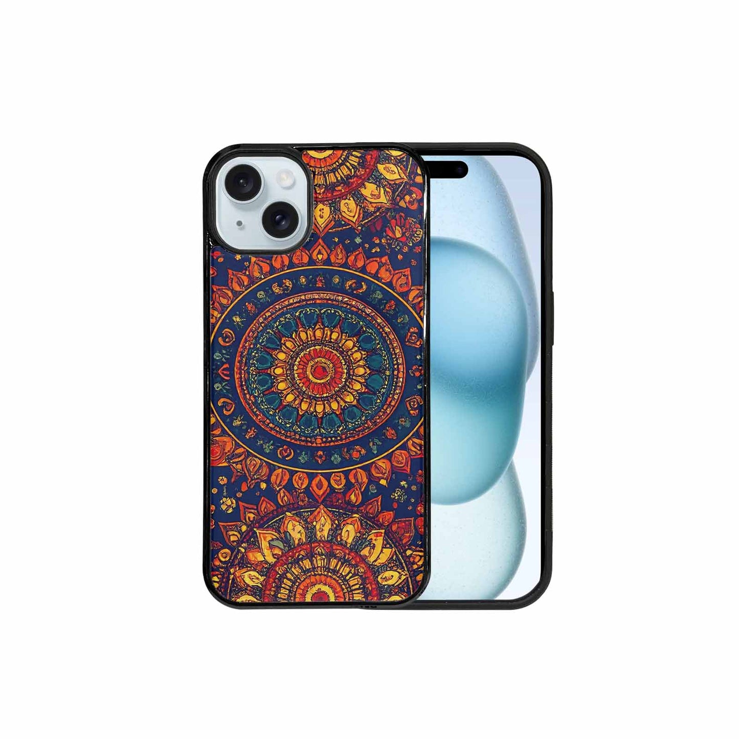 iPhone 15 Plus Case — Mandala Lions, Unique Phone Case Design