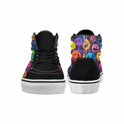 MEN'S Smiley Faces  Glow High Top Canvas Dreamcore Shoes
