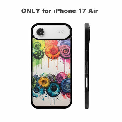 iPhone 17 Air Case — Black Green Ink Tie Dye Tie, Custom Phone Case