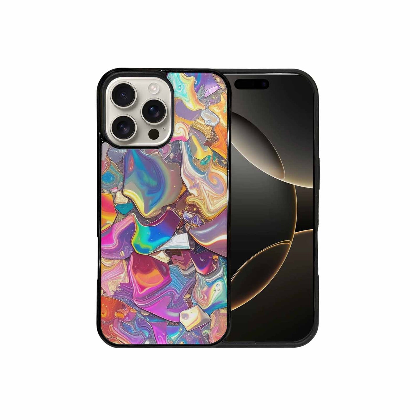 iPhone 16 Pro Max Case — Holographic Iridescent Shimmer Pattern Hundreds Of, Unique Phone Case Design