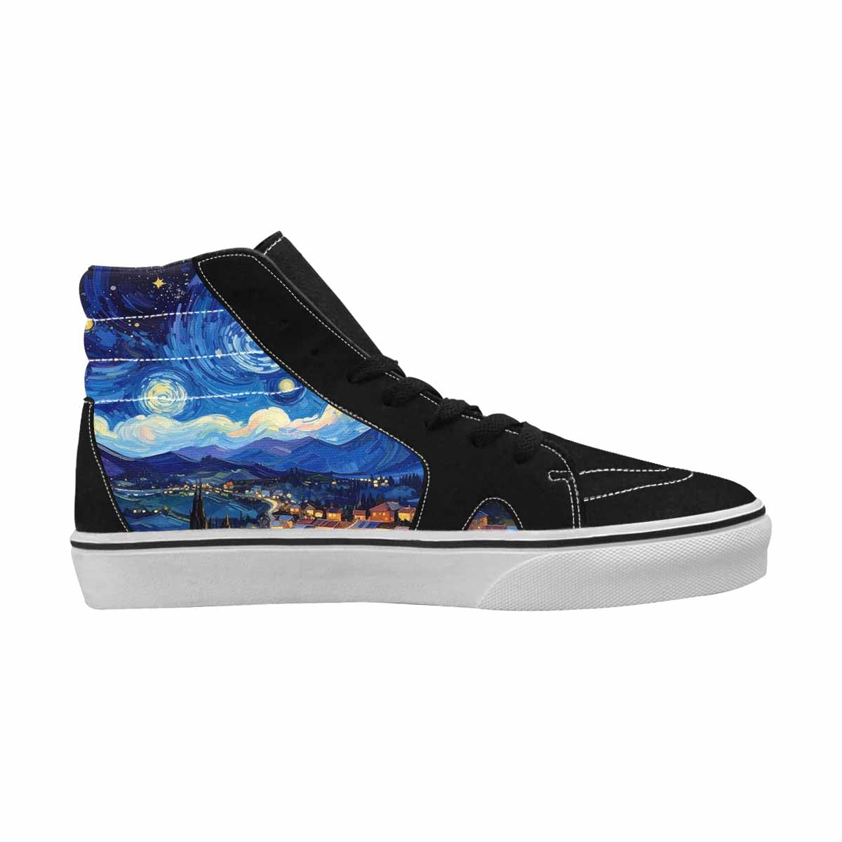 MEN'S Starry Night Van Gogh High Top Canvas Dreamcore Custom Shoes