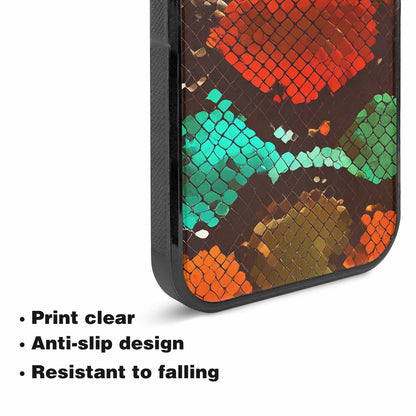 iPhone 15 Case — Snake Print Dark Seamless Pattern Vibrant, Original Design Phone Case