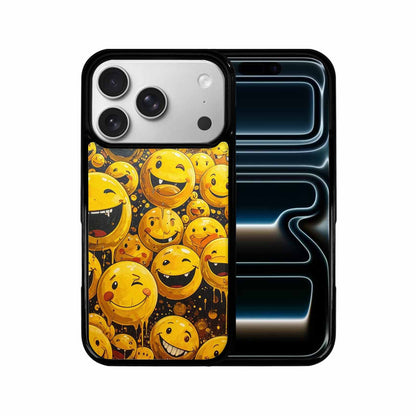 iPhone 17 Pro Case — Melting Moon Smiley Yellow Version Original, Custom Made Phone Cover