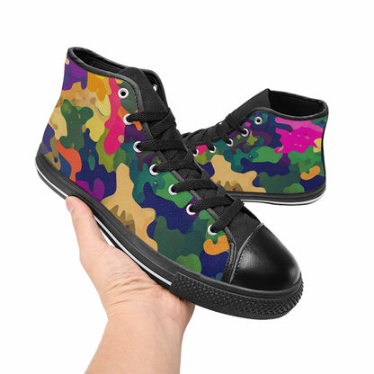 MEN'S Military Camouflage Blotch High Top Canvas Aesthetic Custom Sneakers