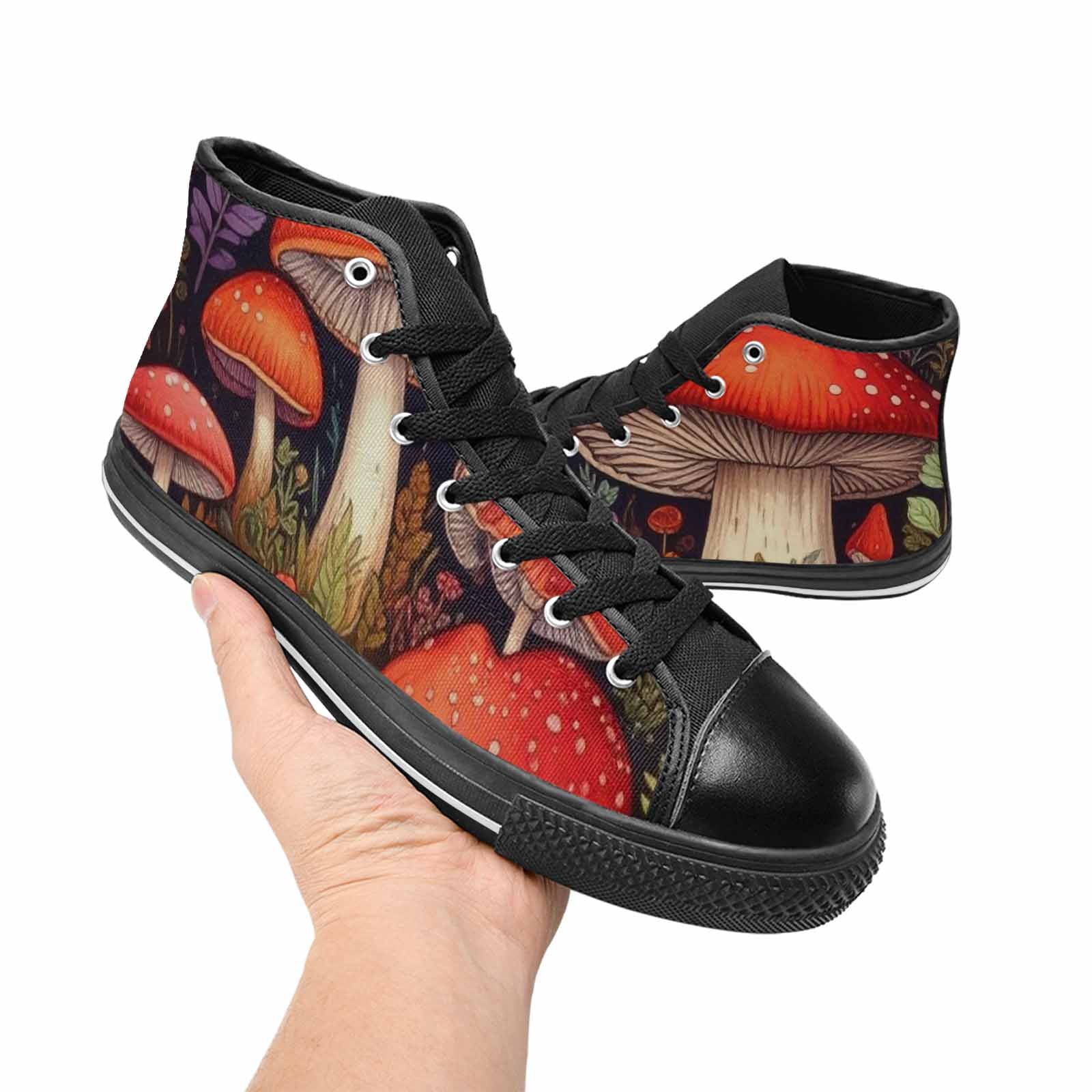 MEN'S Mushroom High Top Canvas Vivid Sneakers