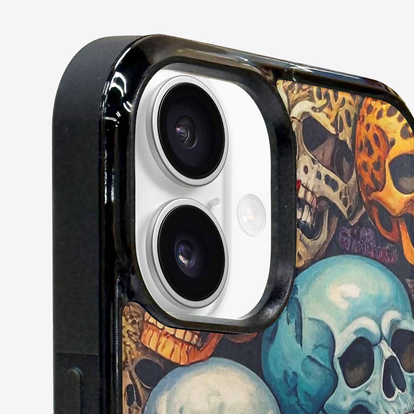 iPhone 16 Plus Case — Skulls Pattern Hundreds Of Sma, Custom Designed Case Cover