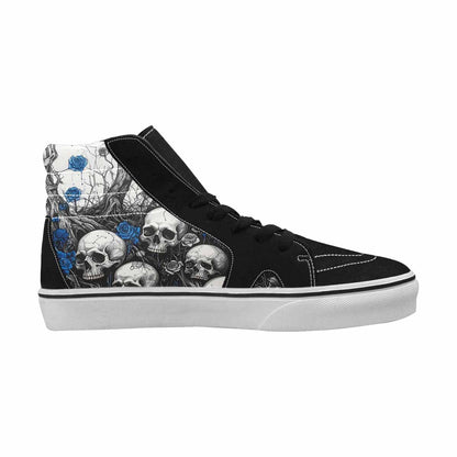 MEN'S Skull Roses High Top Canvas Neon Fantasy Custom Shoes
