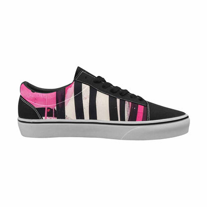 WOMEN'S Zebra Stripe Burst Lace-Up Canvas Dark Academia Sneakers