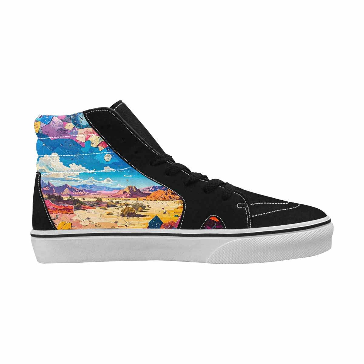 MEN'S Surreal Dream Fragment High Top Canvas Vibrant Chaos Sneakers