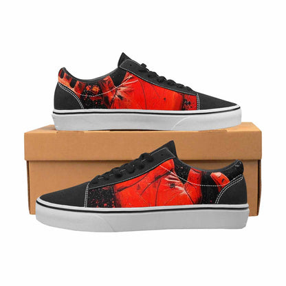 MEN'S Halloween Splatter Handprint Canvas Lace-Up Wallpaper Art Sneakers