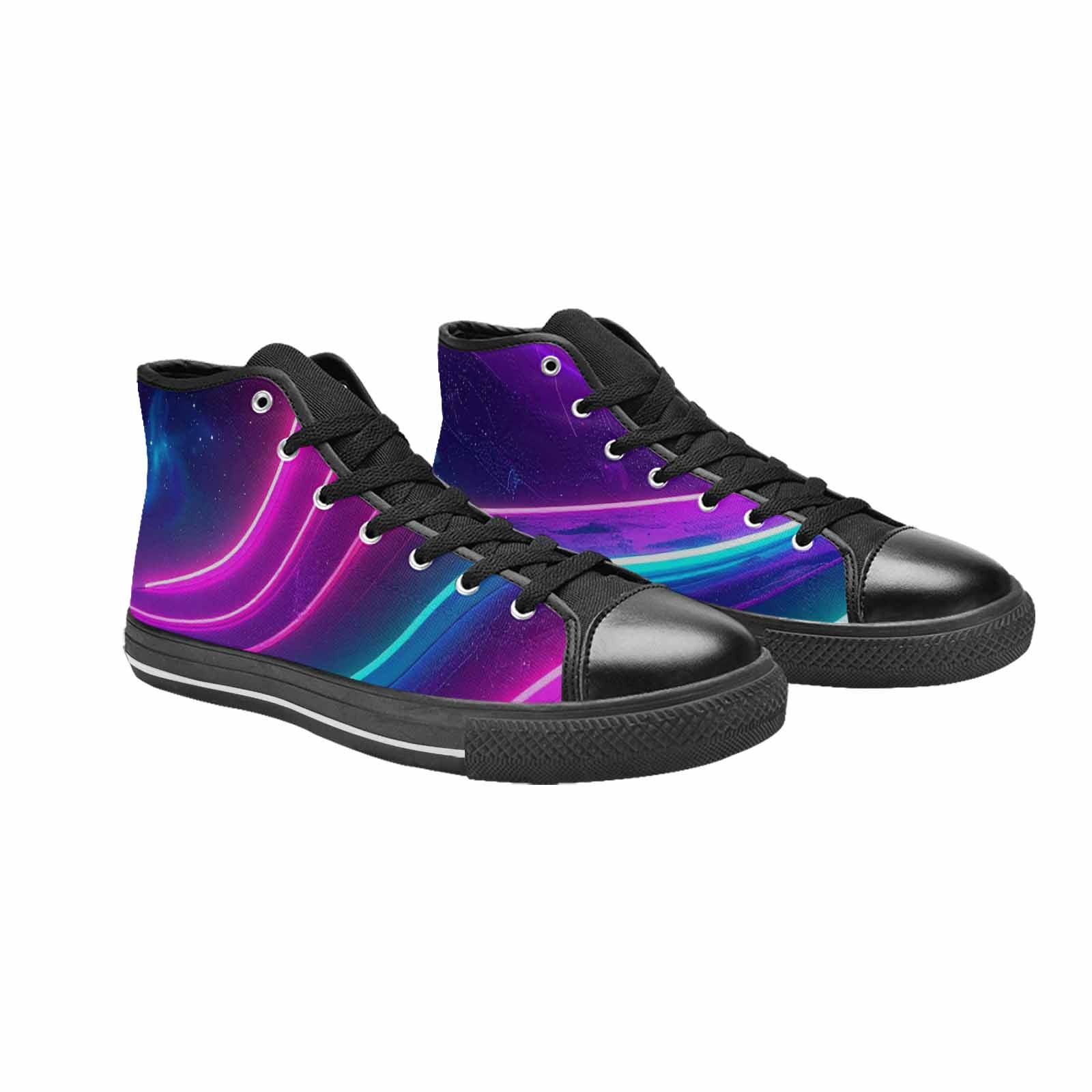WOMEN'S 80S Neon Cartoon High Top Canvas Grunge Custom Shoes