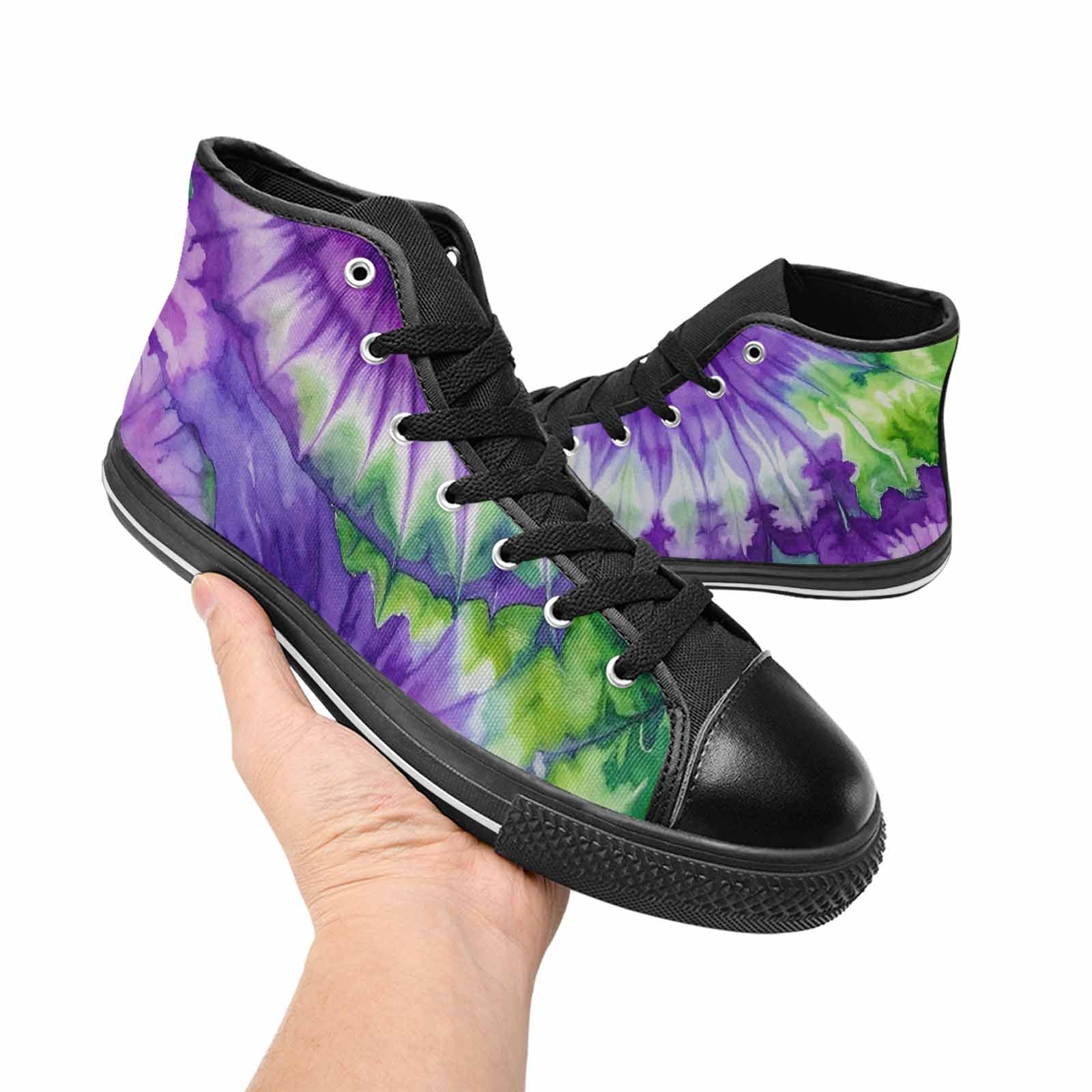 MEN'S Tie Dye - High Top Canvas Dark Academia Sneakers