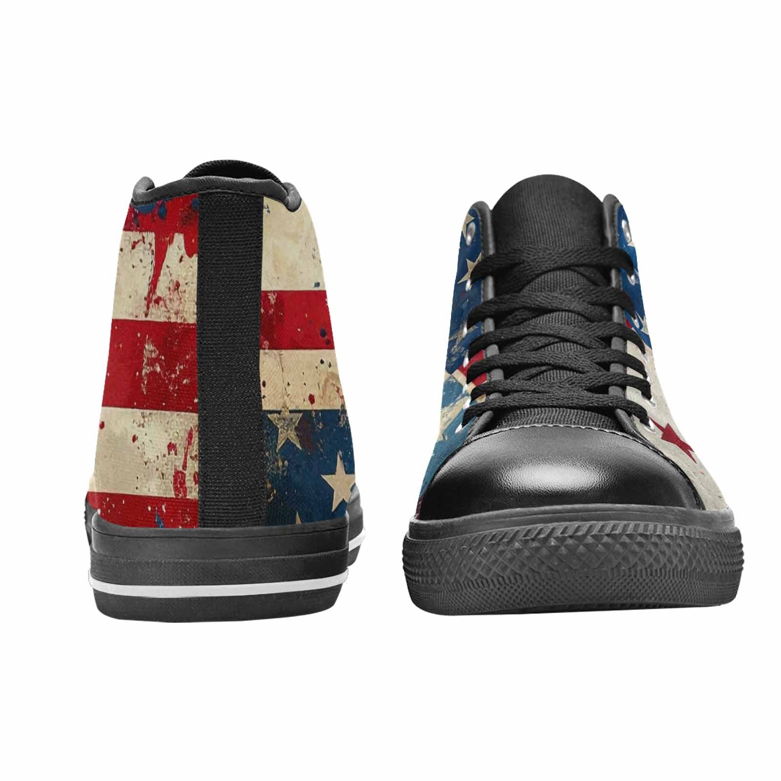 MEN'S American Flag Stars High Top Canvas Vivid Custom Shoes