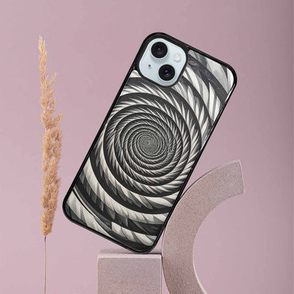 iPhone 15 Plus Case — Hypnotic Spiral Optical Illusion Motif High, Custom Made Phone Cover