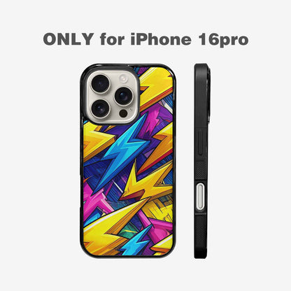 iPhone 16 Pro Case — Lightning Bolt Storm Pattern Hundreds Of, Unique Phone Case Design