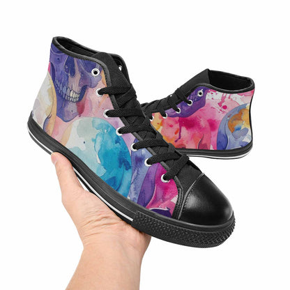 MEN'S Kulls - Watercolor High Top Canvas Cottagecore Custom Shoes