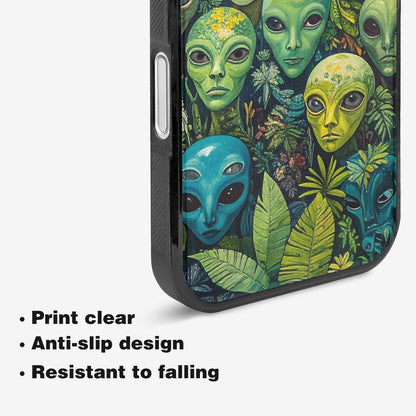 iPhone 16 Case — Aliens Pattern Hundreds Of Sma Bcn, Custom Designed Case Cover