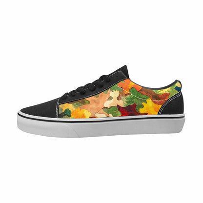 WOMEN'S Camo Full Color Canvas Wearable Art Vibrant Chaos Customized Sneakers