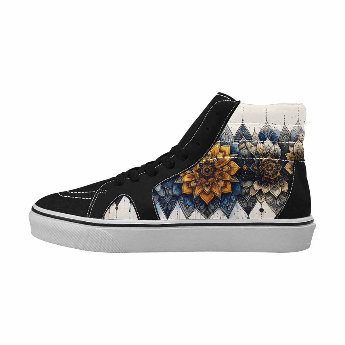 MEN'S Mandala Medallion High Top Canvas Aesthetic Custom Shoes