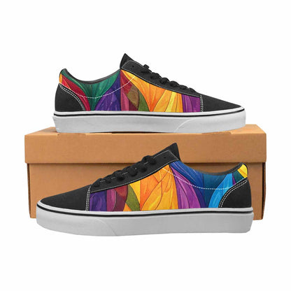 WOMEN'S Rainbow Pride Flag Canvas Lace-Up Vibrant Chaos Shoes