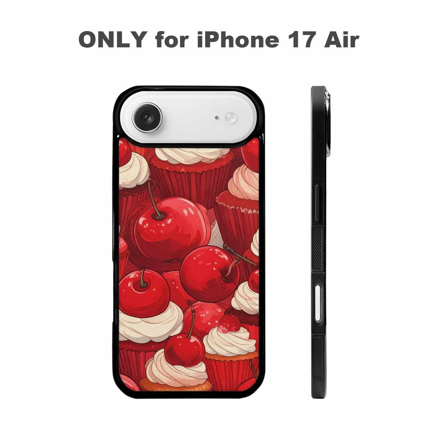 iPhone 17 Air Case — Retro Cherry Cupcake Retro Vintage, Custom Print Case Cover