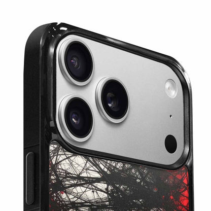 iPhone 17 Pro Max Case — Black &amp; Red Ink Galaxy Space, Unique Phone Case Design