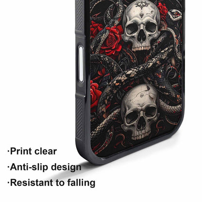 iPhone 17 Pro Case — Skull Dark Art Gothic Print Gothic, Custom Designed Case Cover