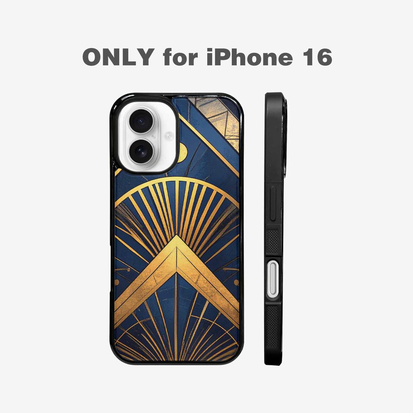 iPhone 16 Case — Art Deco Illustration Pattern, Original Design Phone Case