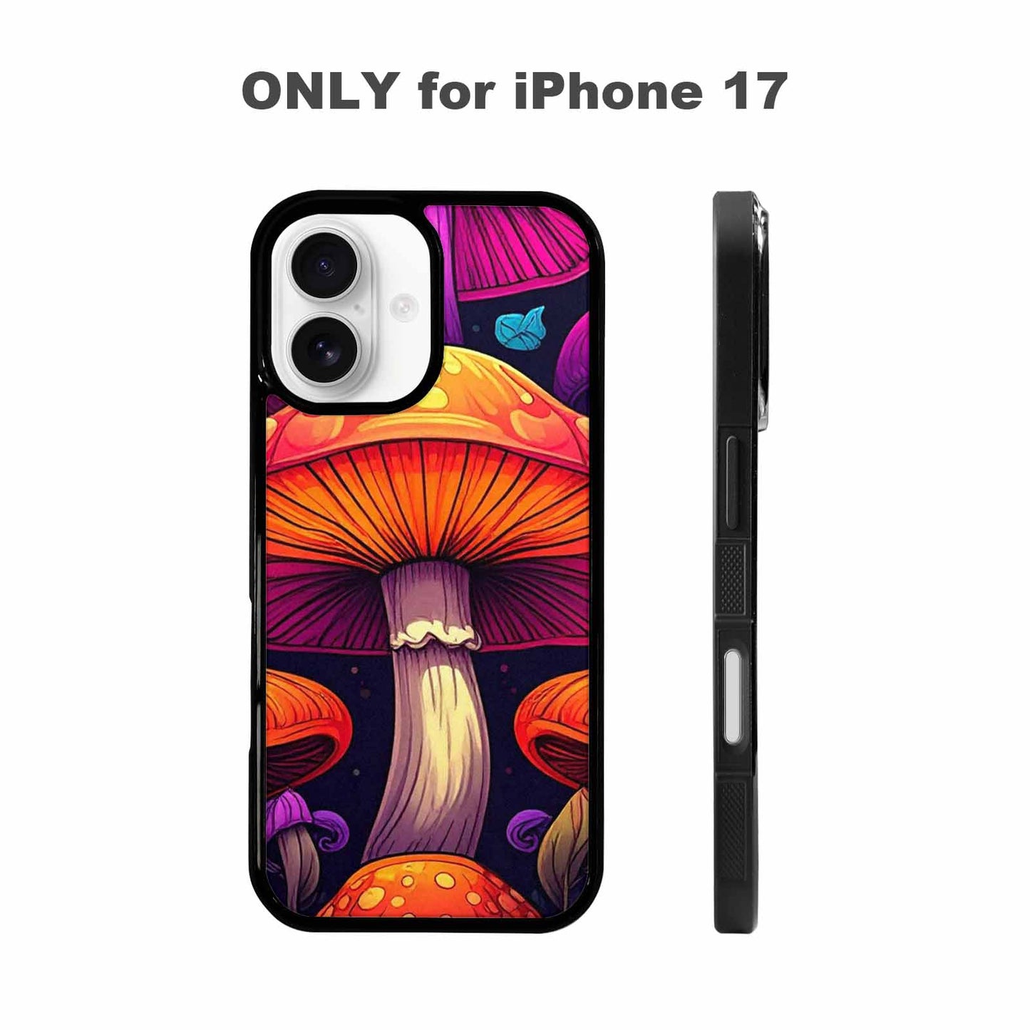 iPhone 17 Case — Psychedelic Mushroom Cartoon Pattern Cartoon Cute, Custom Art Phone Cover