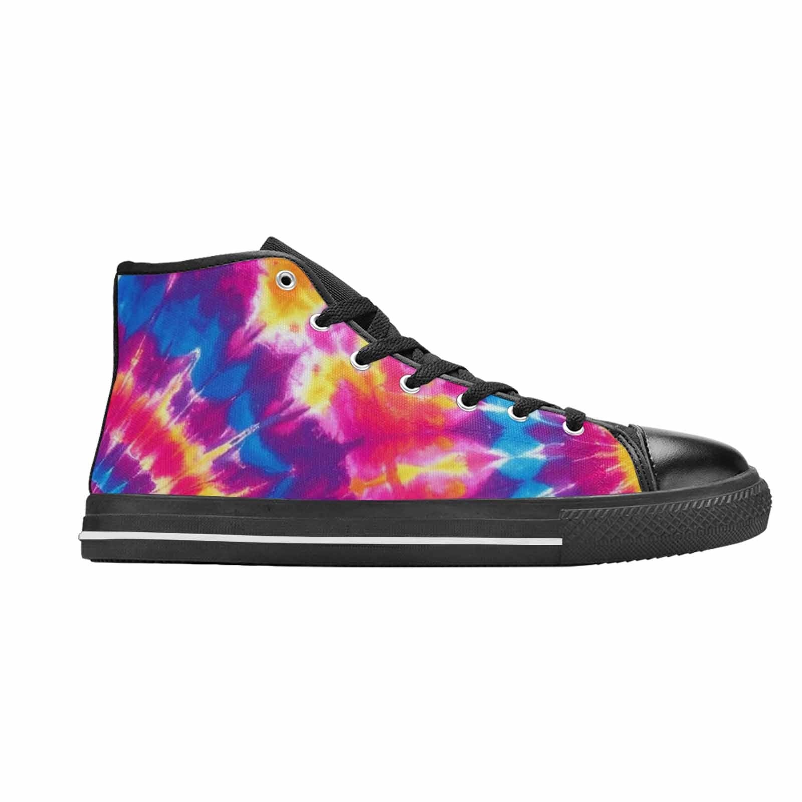 WOMEN'S Tie Dye Spiral High Top Canvas Dreamcore Custom Shoes