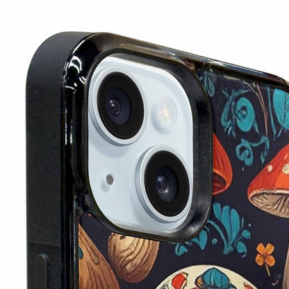 iPhone 15 Plus Case — Mushrooms And Skulls, Personalized Phone Case