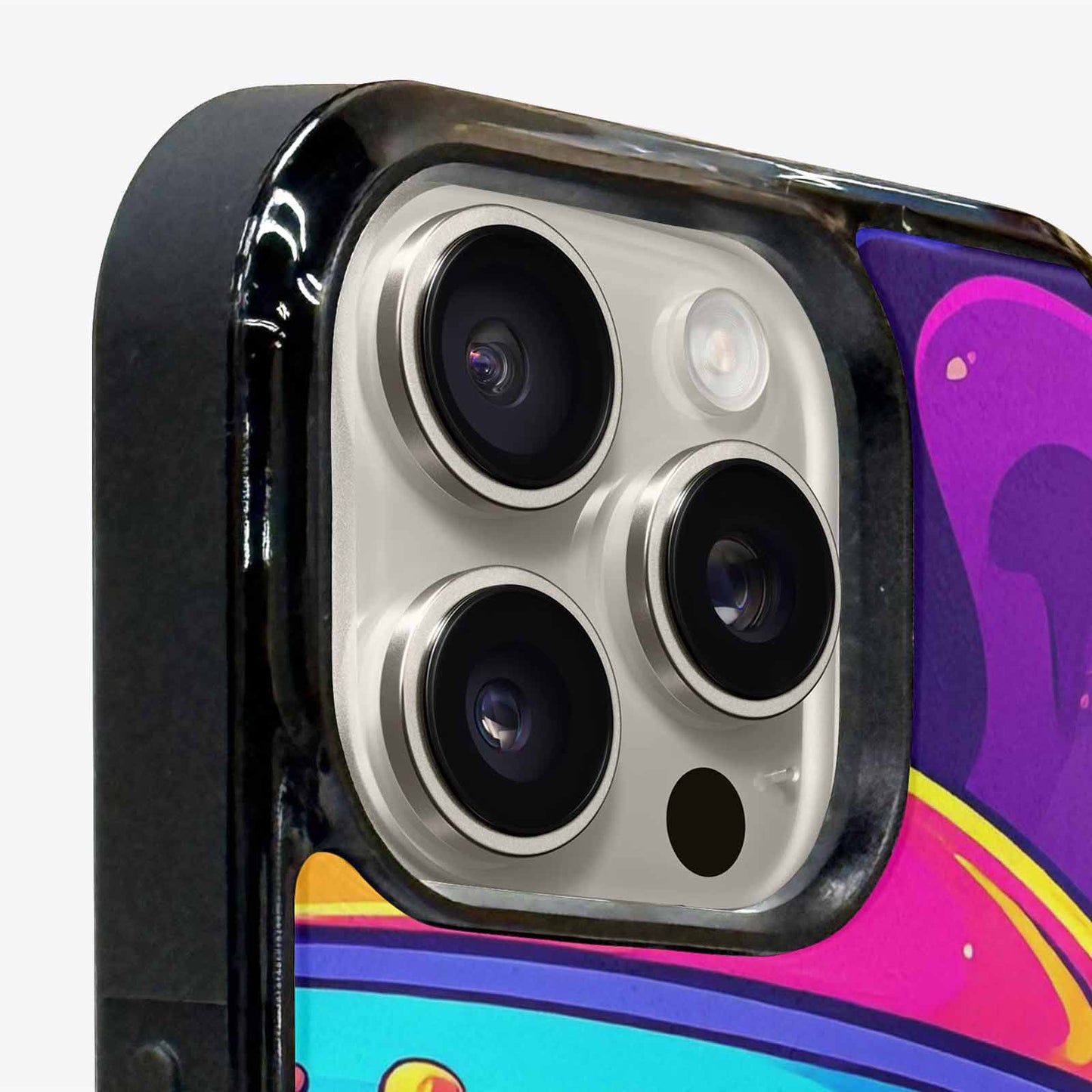 iPhone 16 Pro Max Case — Alien Ufo Cartoon Art Pattern Groovy, Unique Phone Case Design