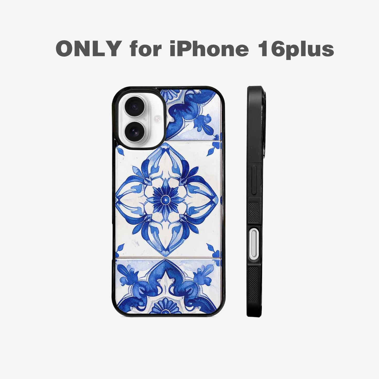 iPhone 16 Plus Case — Talavera Tile Floral, Custom Art Phone Cover