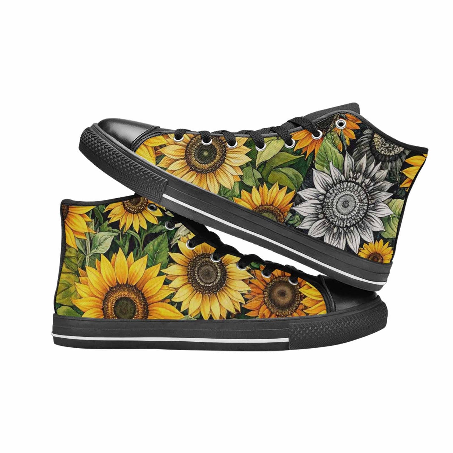 MEN'S Sunflower High Top Canvas Neon Fantasy Sneakers
