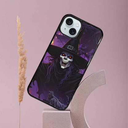 iPhone 15 Plus Case — Scary Horror Halloween Art Print Edge, Unique Phone Case Design