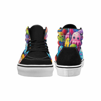 MEN'S Melting Ice Cream Monster High Top Canvas Vivid Custom Sneakers