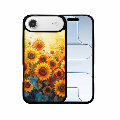 iPhone 17 Air Case — Full Color Vibrant Sunflower Burst Floral, Custom Phone Case