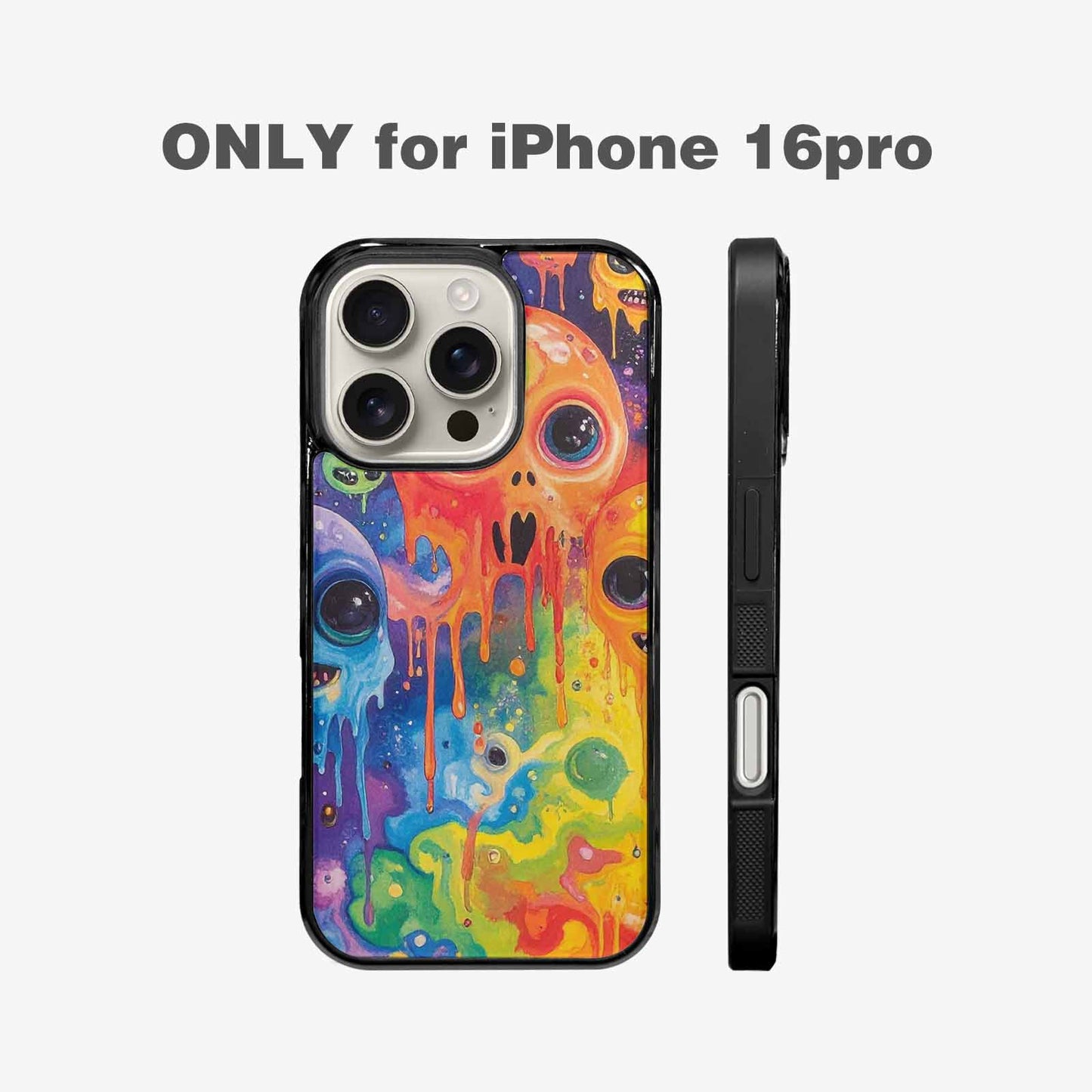iPhone 16 Pro Case — Aliens Tie Dyemelting Aliens P, Custom Designed Case Cover