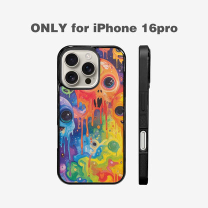 iPhone 16 Pro Case — Aliens Tie Dyemelting Aliens P, Custom Designed Case Cover