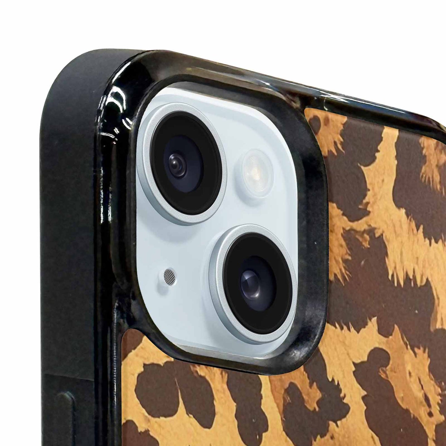 iPhone 15 Plus Case — Classic Leopard Print Warm Golden Tan, Custom Designed Case Cover