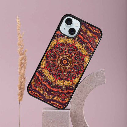 iPhone 15 Plus Case — Mandala Lions Art Seamless Pattern Vibrant, Original Design Phone Case