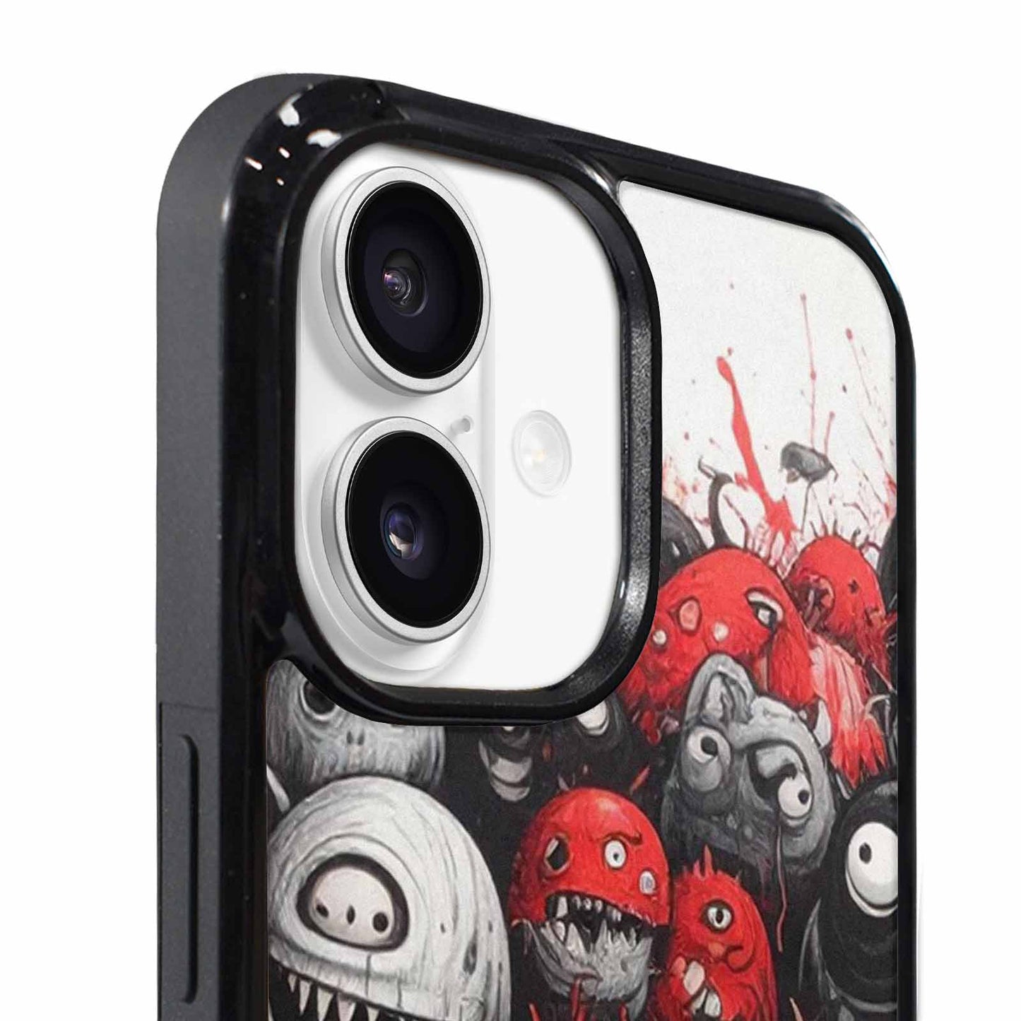 iPhone 17 Case — Black &amp; Red Ink Cartoon Cute, Custom Designed Case Cover