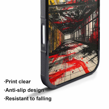 iPhone 17 Pro Max Case — Black &amp; Red Ink Galaxy Space, Customized Protective Case