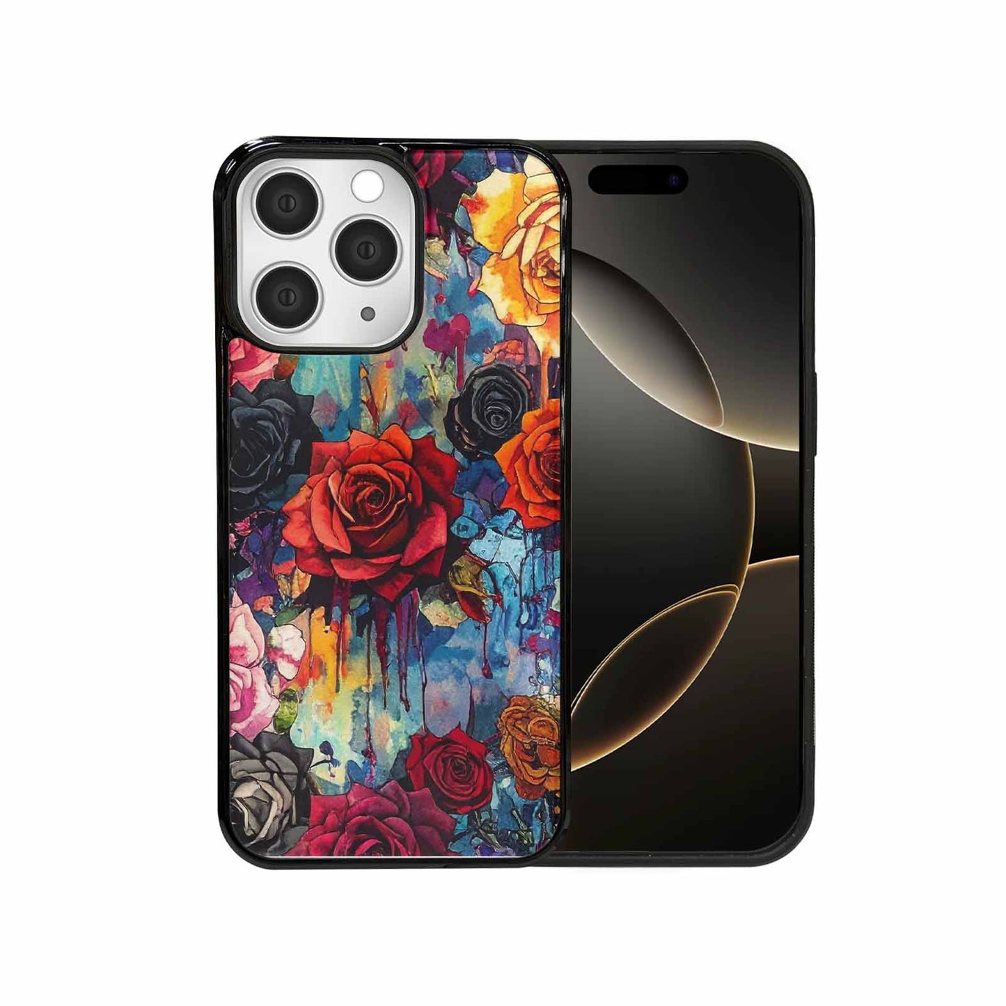 iPhone 15 Pro Max Case — Gothic Rose Gothic Roses Pattern Hundreds, Original Design Phone Case