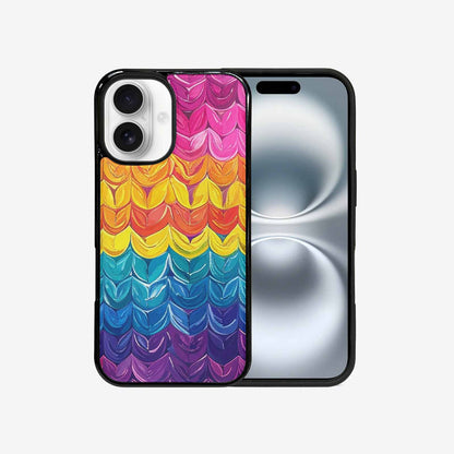 iPhone 16 Case — Pansexual Flag Color Theme Small Rainbow, Custom Designed Case Cover