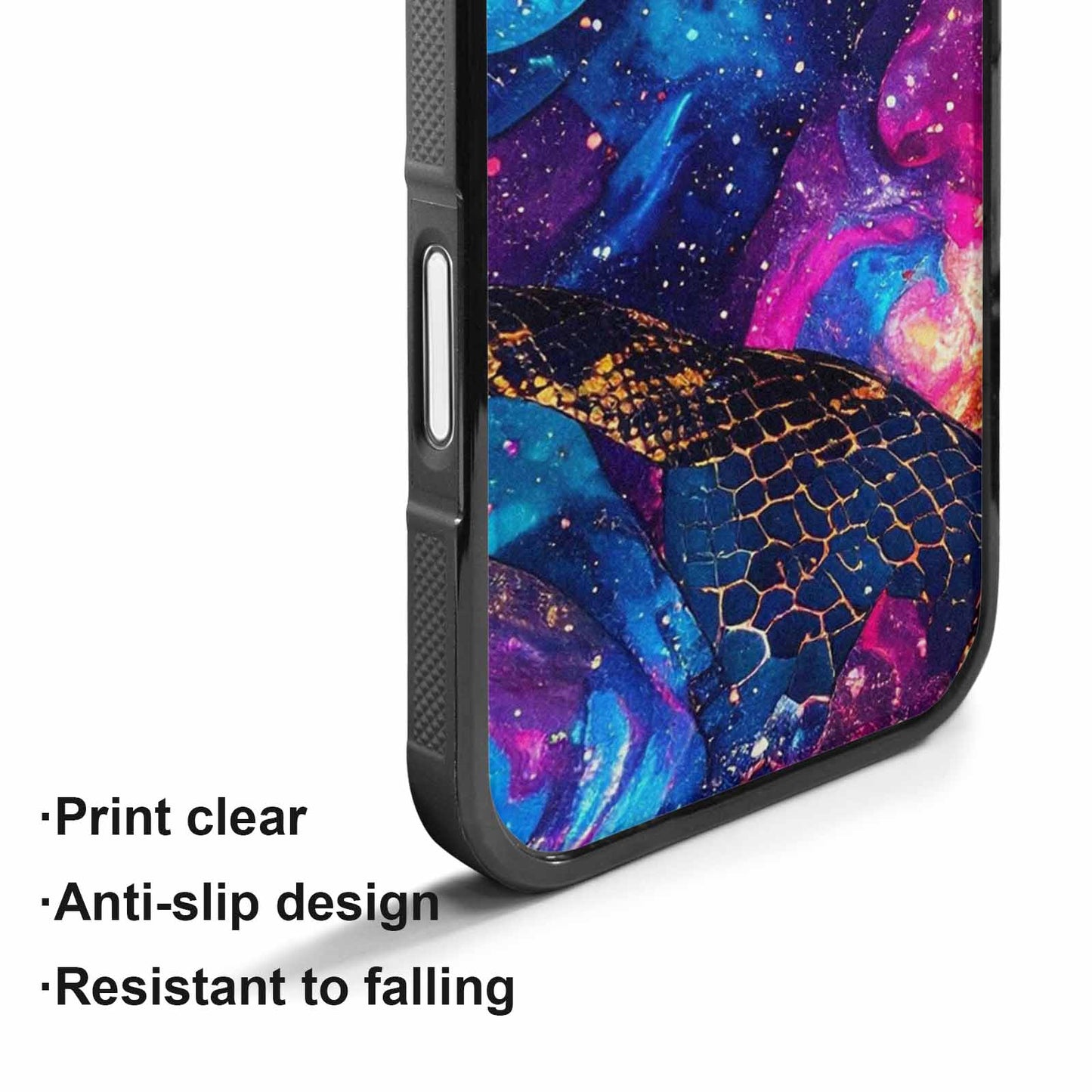 iPhone 17 Case — Galaxy Snake Print Galaxy Space, Custom Art Phone Cover
