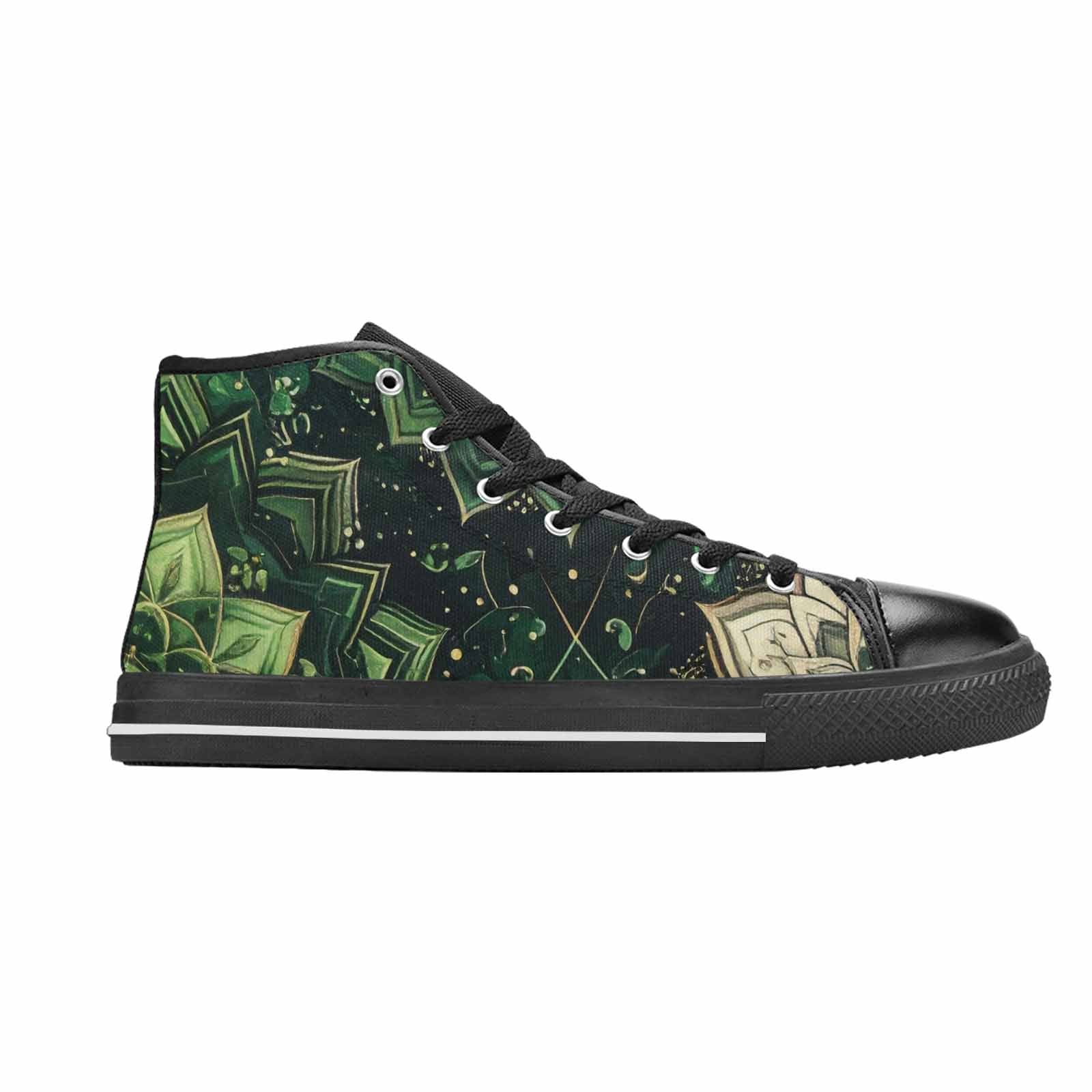 MEN'S Mandala High Top Canvas Neon Fantasy Custom Shoes