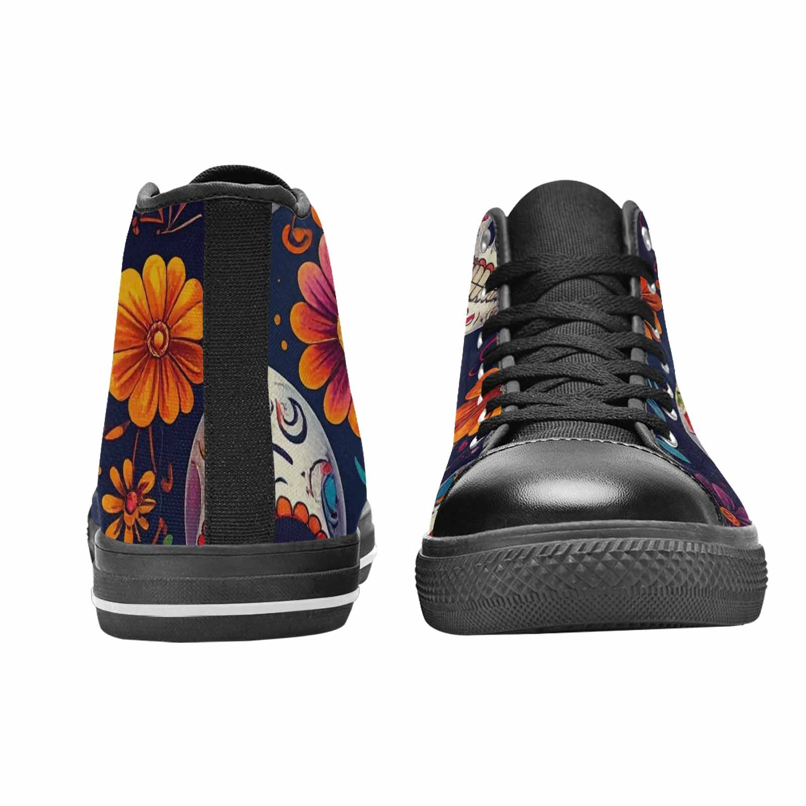 MEN'S Day Of Dead Sugar Skull High Top Canvas Y2K Shoes