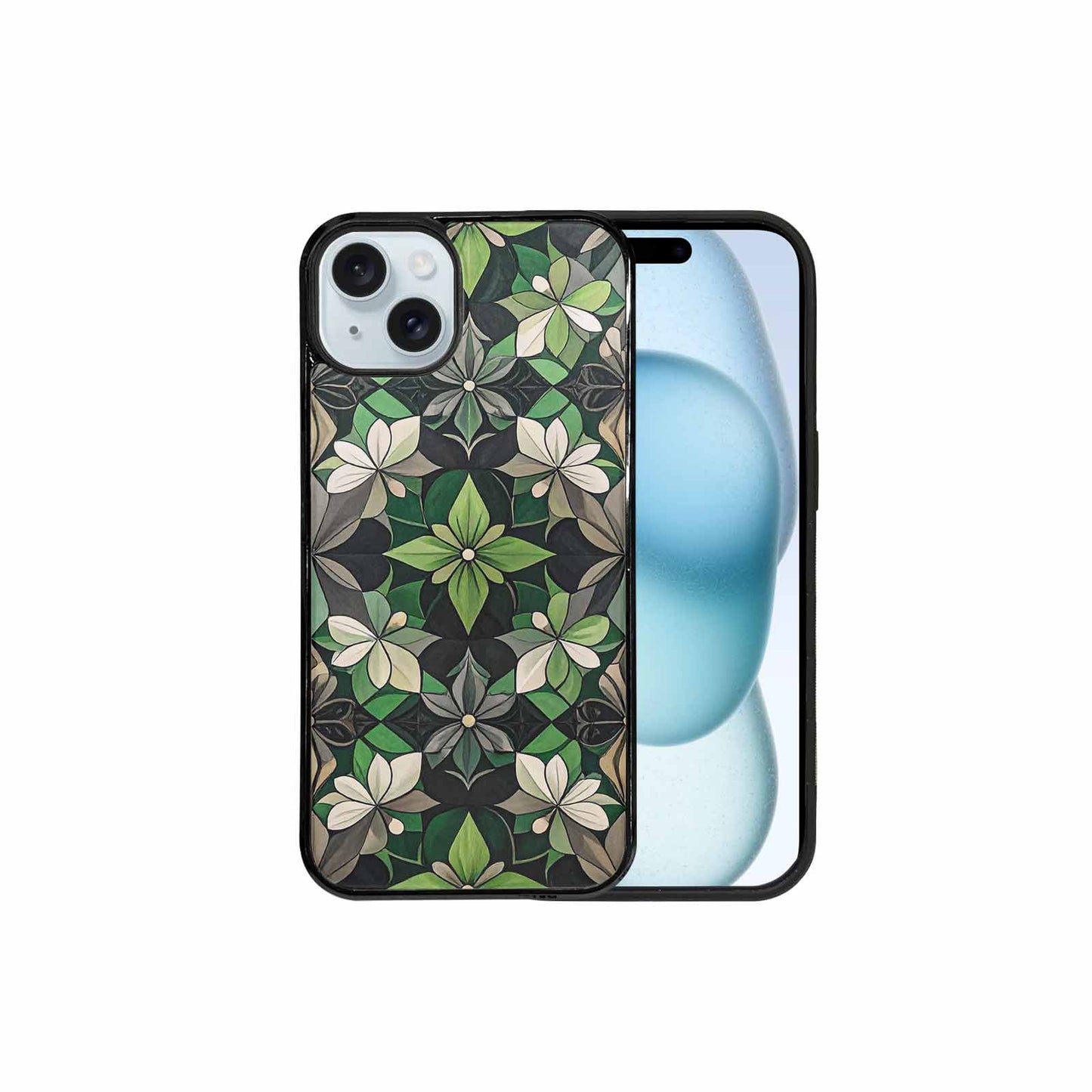 iPhone 15 Plus Case — Aromantic Flag Color Theme Small Rainbow, Original Design Phone Case